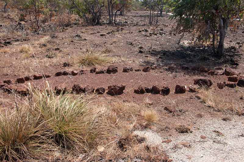 Stone arrangements of a Macassan canoe, East Arnhem Land